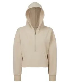 Felpa con cappuccio e mezza zip da donna TriDri® TriDri
