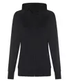 Felpa con cappuccio e zip a contrasto cool donna AWDis Just Cool