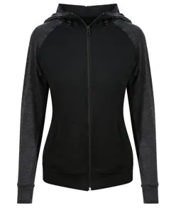 Felpa con cappuccio e zip a contrasto cool donna AWDis Just Cool