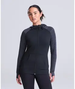 Felpa con cappuccio e zip a contrasto cool donna AWDis Just Cool