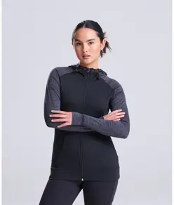 Felpa con cappuccio e zip a contrasto cool donna AWDis Just Cool