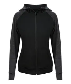 Felpa con cappuccio e zip a contrasto cool donna AWDis Just Cool