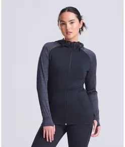Felpa con cappuccio e zip a contrasto cool donna AWDis Just Cool