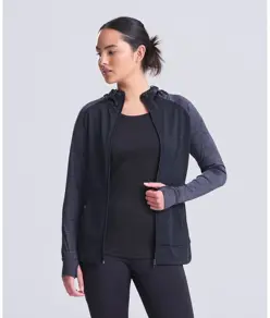 Felpa con cappuccio e zip a contrasto cool donna AWDis Just Cool
