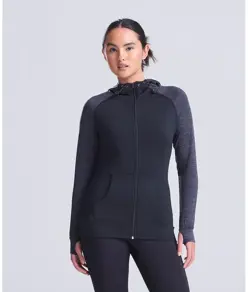 Felpa con cappuccio e zip a contrasto cool donna AWDis Just Cool