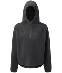 Felpa con cappuccio e zip a ¼ in sherpa TriDri® da donna TriDri