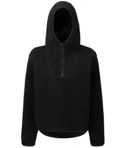 Felpa con cappuccio e zip a ¼ in sherpa TriDri® da donna TriDri