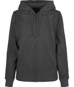 Felpa con cappuccio e zip basic donna Build Your Brand Basic
