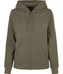 Felpa con cappuccio e zip basic donna Build Your Brand Basic