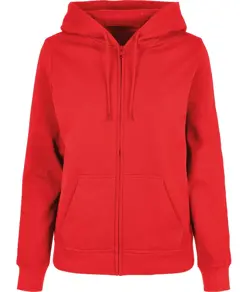 Felpa con cappuccio e zip basic donna Build Your Brand Basic