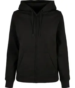Felpa con cappuccio e zip basic donna Build Your Brand Basic