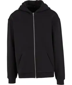 Felpa con cappuccio e zip dal taglio comodo Build Your Brand
