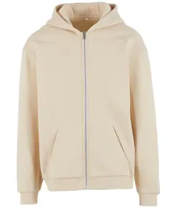 Felpa con cappuccio e zip dal taglio comodo Build Your Brand