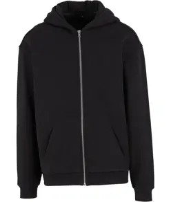 Felpa con cappuccio e zip dal taglio comodo Build Your Brand