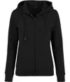 Felpa con cappuccio e zip in spugna donna Build Your Brand