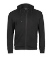 Felpa con cappuccio e zip intera a costine interlock (5508) Tee Jays