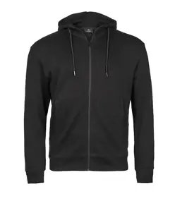 Felpa con cappuccio e zip intera a costine interlock (5508) Tee Jays