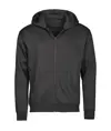 Felpa con cappuccio e zip intera senza etichetta (5154) Tee Jays
