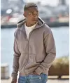 Felpa con cappuccio e zip intera senza etichetta (5154) Tee Jays