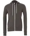 Felpa con cappuccio e zip intera unisex in pile di policotone Bella Canvas