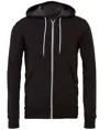 Felpa con cappuccio e zip intera unisex in pile di policotone Bella Canvas
