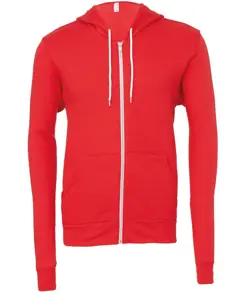 Felpa con cappuccio e zip intera unisex in pile di policotone Bella Canvas