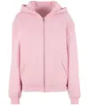 Felpa con cappuccio e zip taglio comodo da donna Build Your Brand