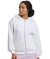 Felpa con cappuccio e zip taglio comodo da donna Build Your Brand