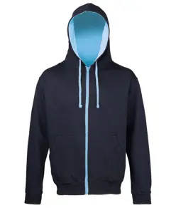 Felpa con cappuccio e zip Varsity JustHoods