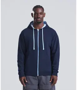 Felpa con cappuccio e zip Varsity JustHoods