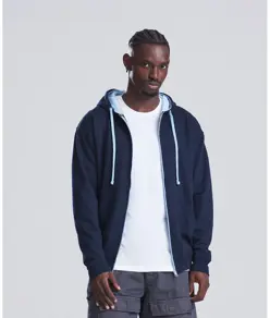 Felpa con cappuccio e zip Varsity JustHoods