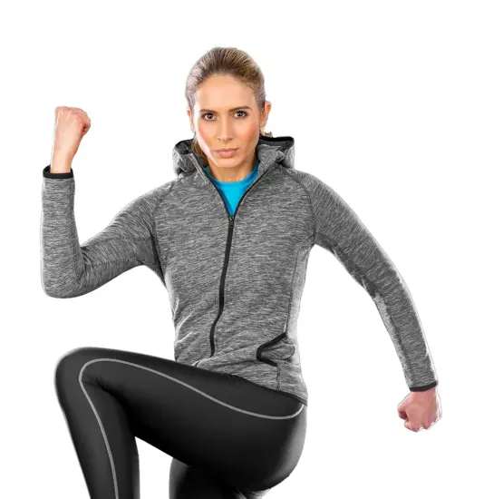 Felpa con cappuccio in micropile da donna Spiro
