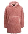 Felpa con cappuccio oversize accogliente e reversibile in pile sherpa The Ribbon Ribbon