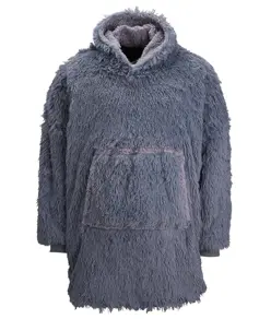Felpa con cappuccio oversize accogliente e reversibile in pile sherpa The Ribbon Ribbon