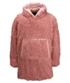 Felpa con cappuccio oversize accogliente e reversibile in pile sherpa The Ribbon Ribbon