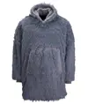 Felpa con cappuccio oversize accogliente e reversibile in pile sherpa The Ribbon Ribbon