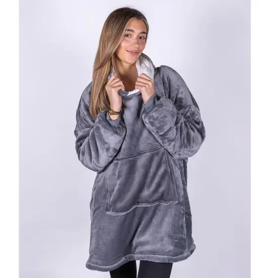 Felpa con cappuccio oversize accogliente reversibile sherpa The Ribbon Ribbon