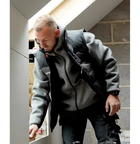 Felpa con cappuccio trade in tessuto traspirante air-layer Scruffs