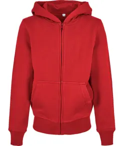 Felpa con zip basic biologica da bambino Build Your Brand