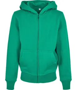 Felpa con zip basic biologica da bambino Build Your Brand