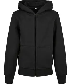 Felpa con zip basic biologica da bambino Build Your Brand