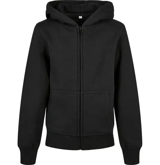 Felpa con zip basic biologica da bambino Build Your Brand