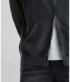 Felpa con zip lavaggio vintage JustHoods