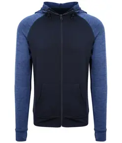 Felpa Cool con cappuccio e zip a contrasto AWDis Just Cool
