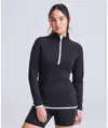 Felpa Cool donna con mezza zip AWDis Just Cool