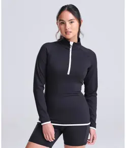 Felpa Cool donna con mezza zip AWDis Just Cool