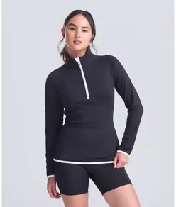 Felpa Cool donna con mezza zip AWDis Just Cool