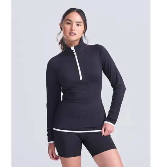 Felpa Cool donna con mezza zip AWDis Just Cool