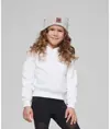 Felpa corta con cappuccio ragazza Build Your Brand