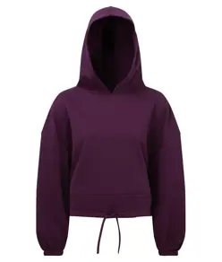 Felpa corta oversize con cappuccio donna TriDri® TriDri